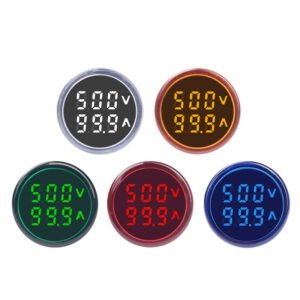 20mm Digital Voltage Indicator 220V – Panel Mount Voltmeter Display Red Blue Green Yellow Orange