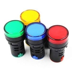 20mm Panel Indicator Lights 220V – LED Signal Lamps Red Yellow Blue Green Orange for DB Panel